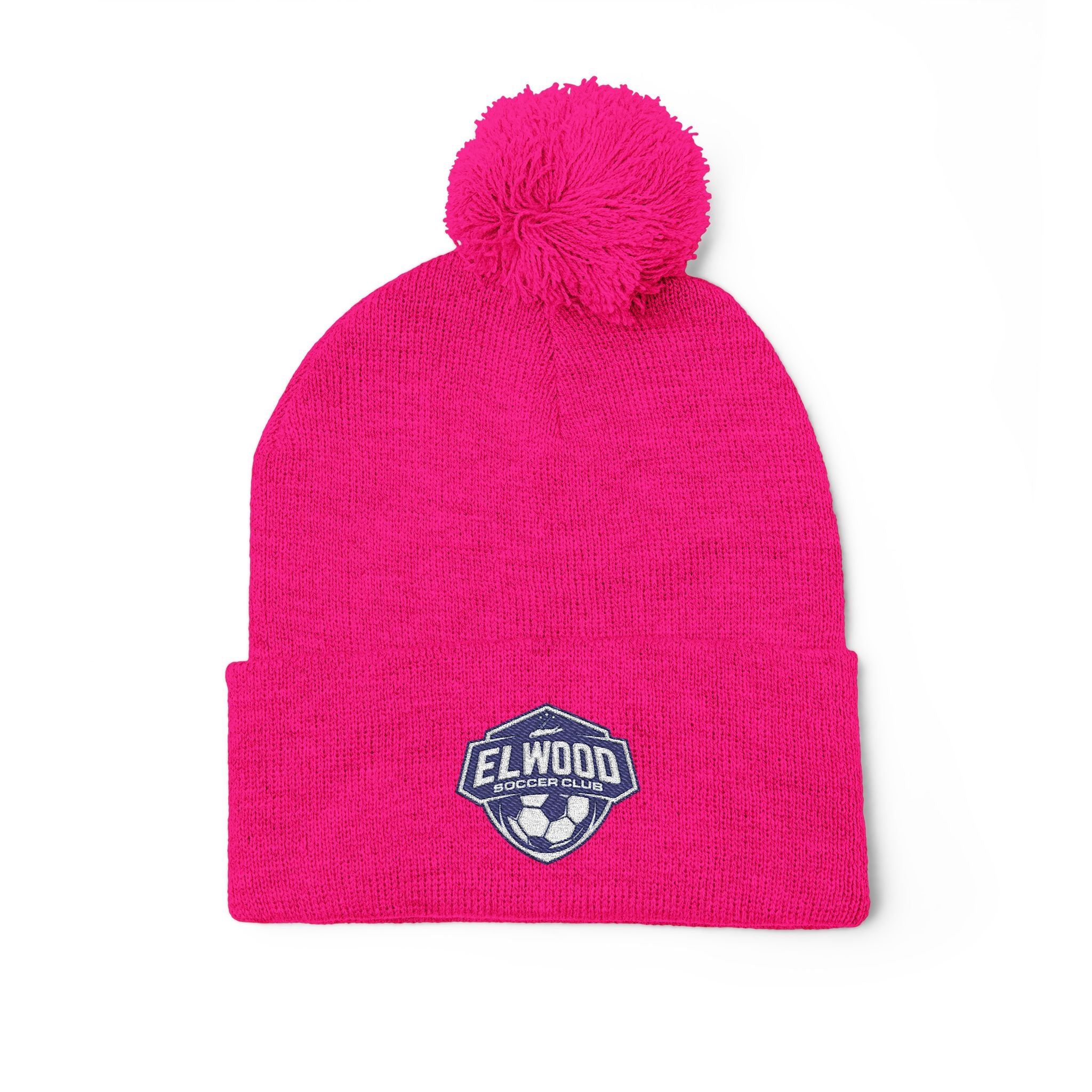 Elwood Soccer Pom-Pom Embroidered Hat – For Cold Games & Bold Fans