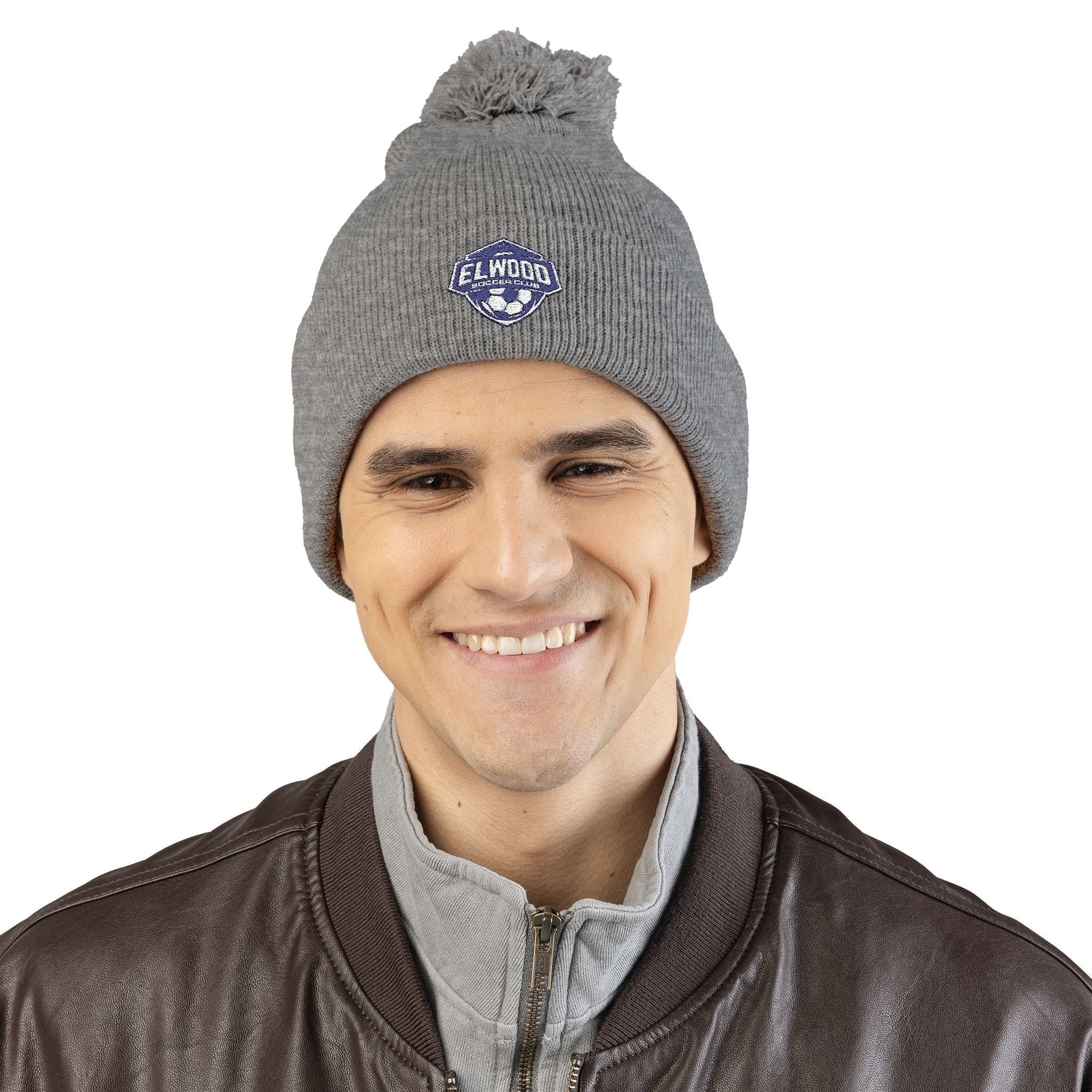 Elwood Soccer Pom-Pom Embroidered Hat – For Cold Games & Bold Fans