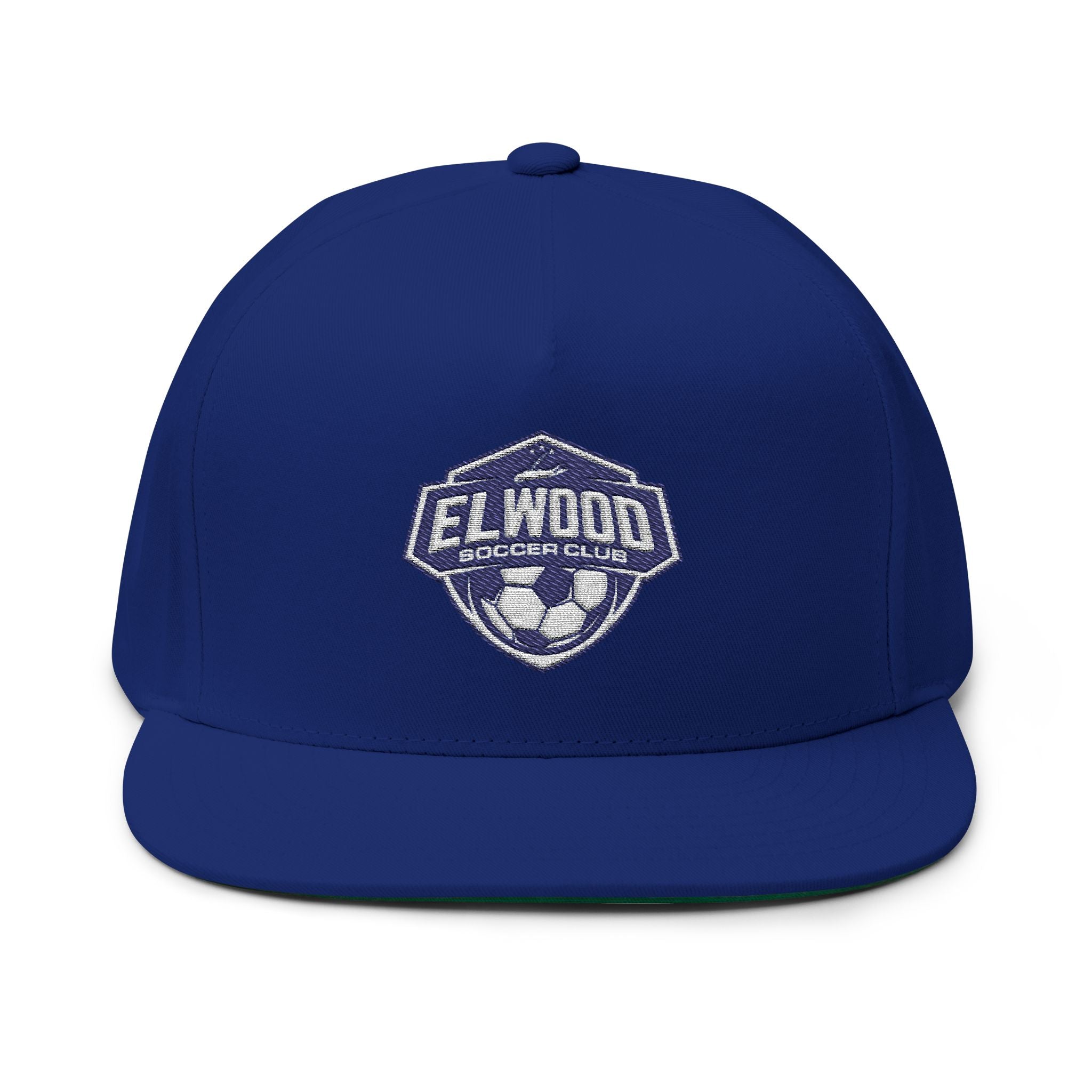 Elwood Middle Aged Dad Embroidered Flat Bill Cap