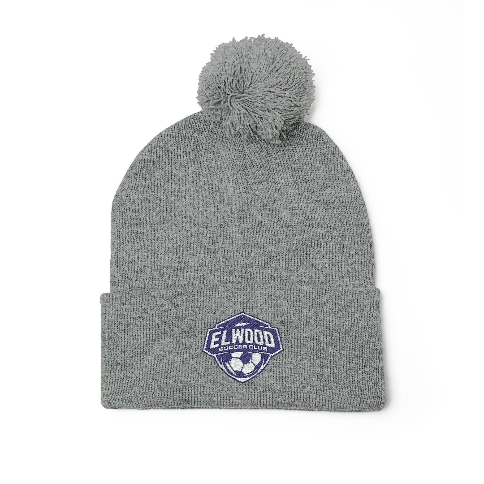 Elwood Soccer Pom-Pom Embroidered Hat – For Cold Games & Bold Fans