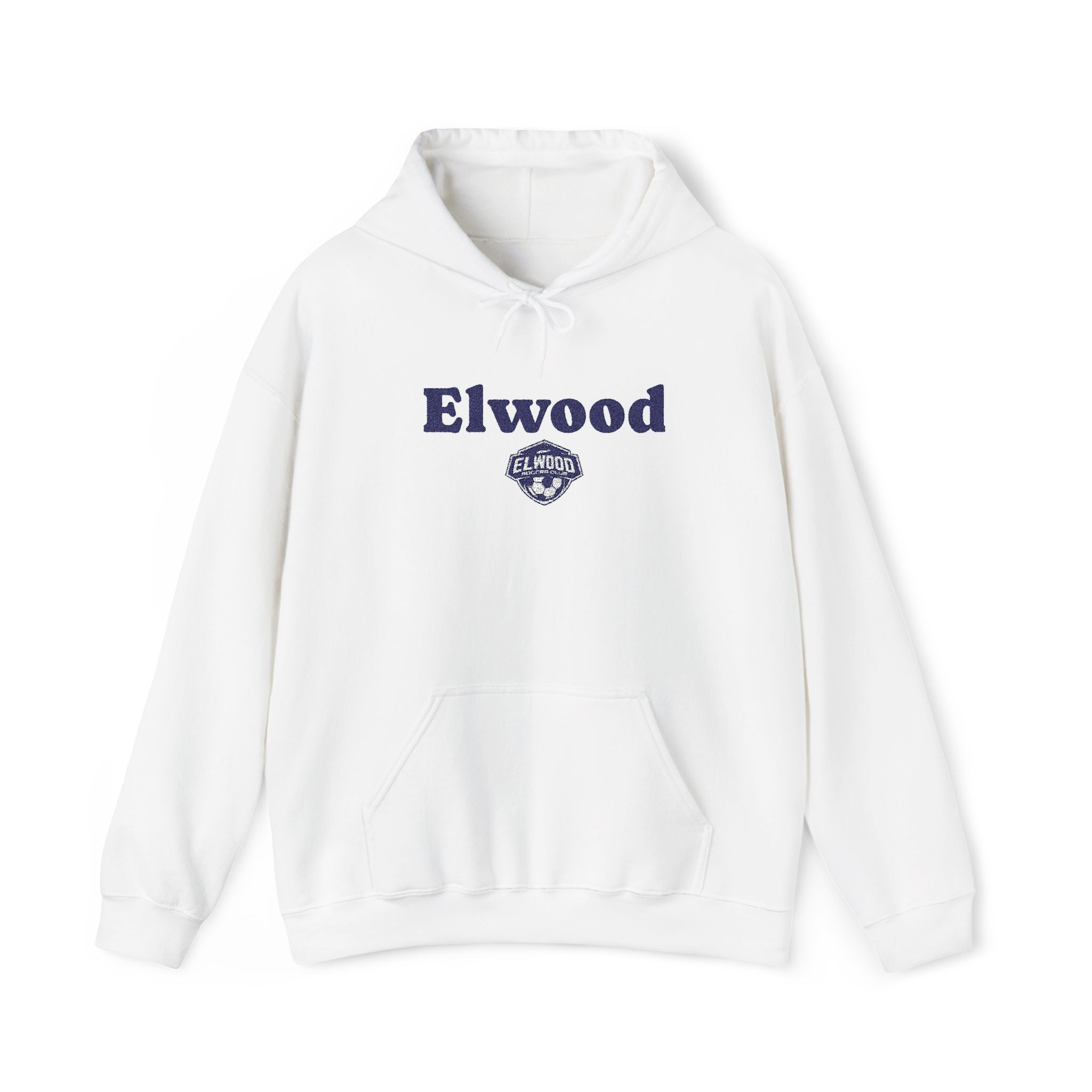 Embroidered Varsity Style Hooded Sweatshirt