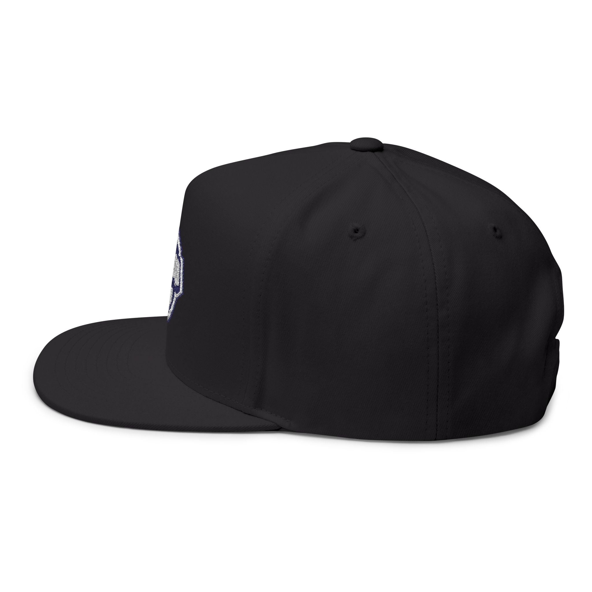 Elwood Middle Aged Dad Embroidered Flat Bill Cap