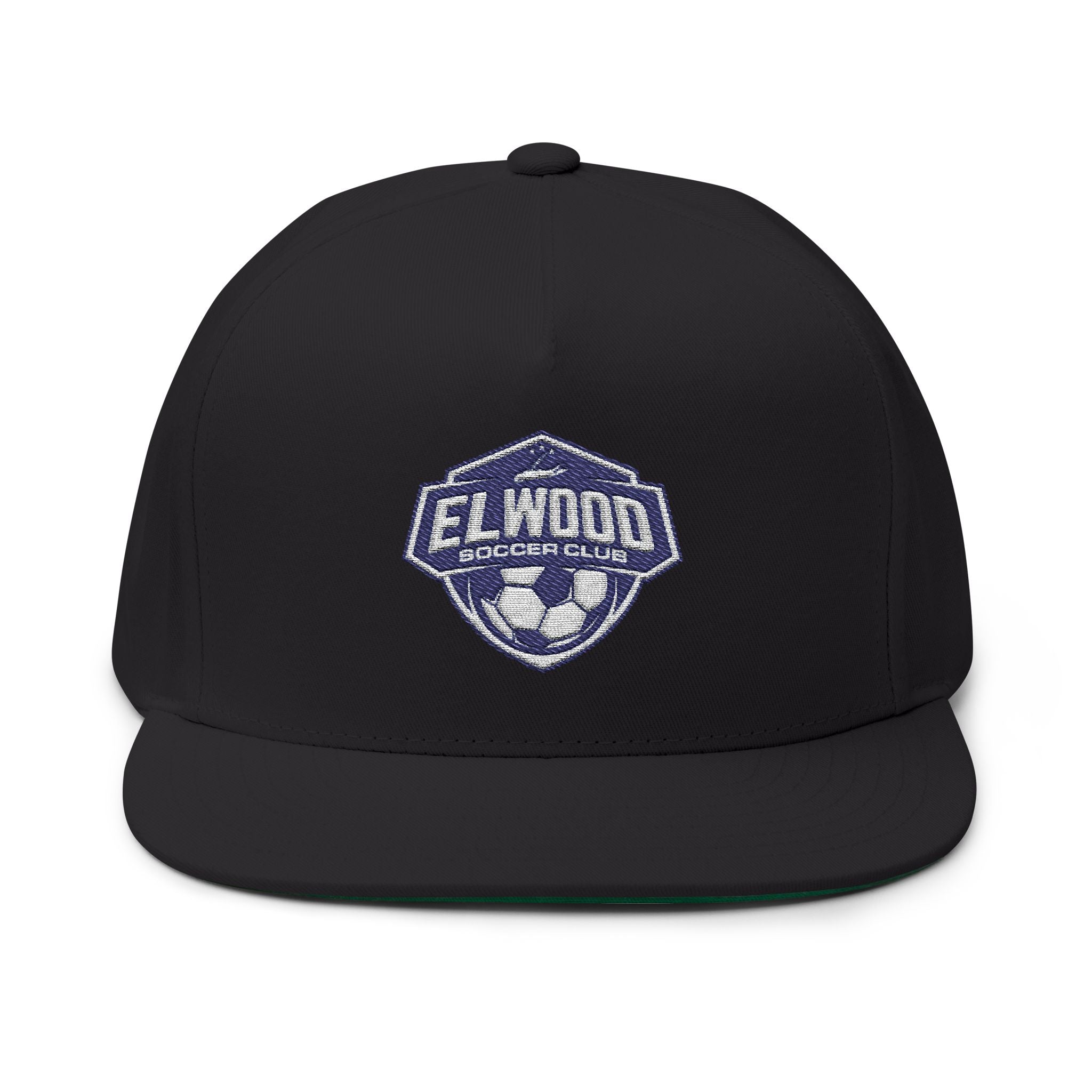 Elwood Middle Aged Dad Embroidered Flat Bill Cap