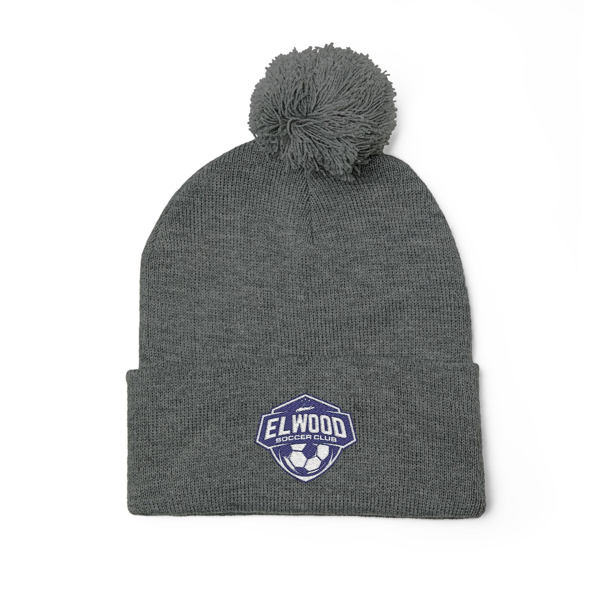 Elwood Soccer Pom-Pom Embroidered Hat – For Cold Games & Bold Fans