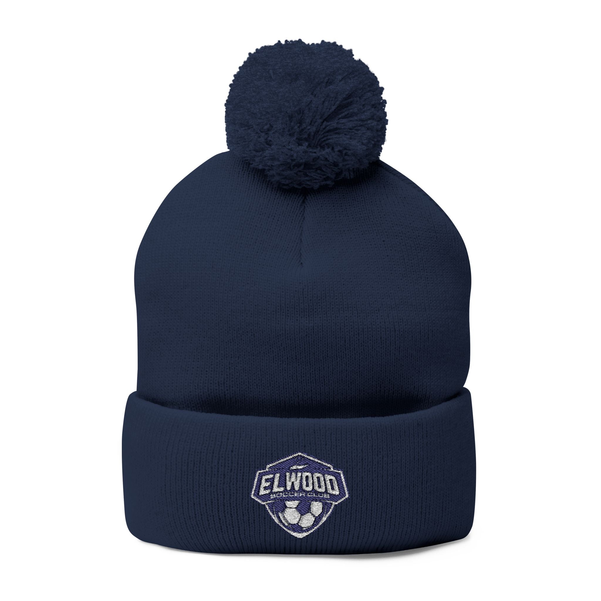 Elwood Soccer Pom-Pom Embroidered Hat – For Cold Games & Bold Fans