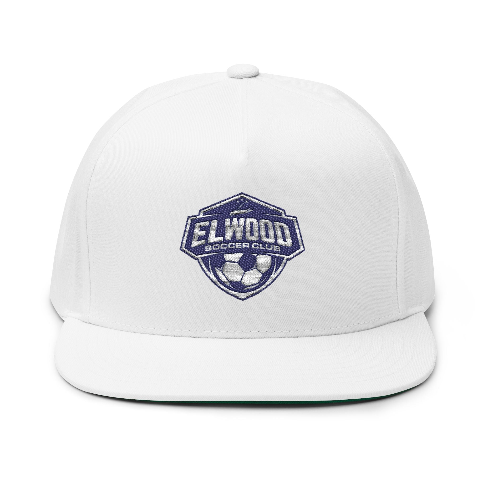 Elwood Middle Aged Dad Embroidered Flat Bill Cap