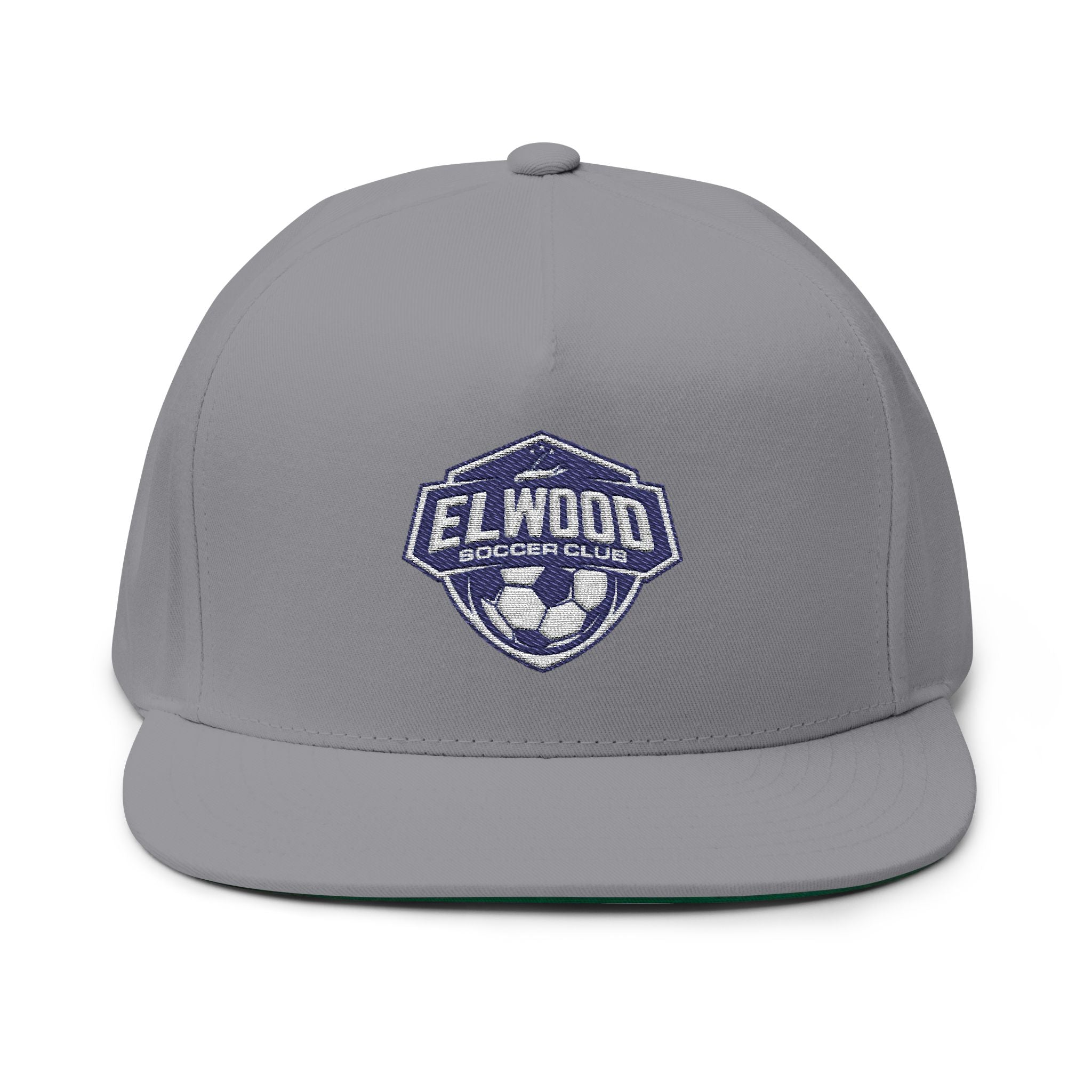 Elwood Middle Aged Dad Embroidered Flat Bill Cap