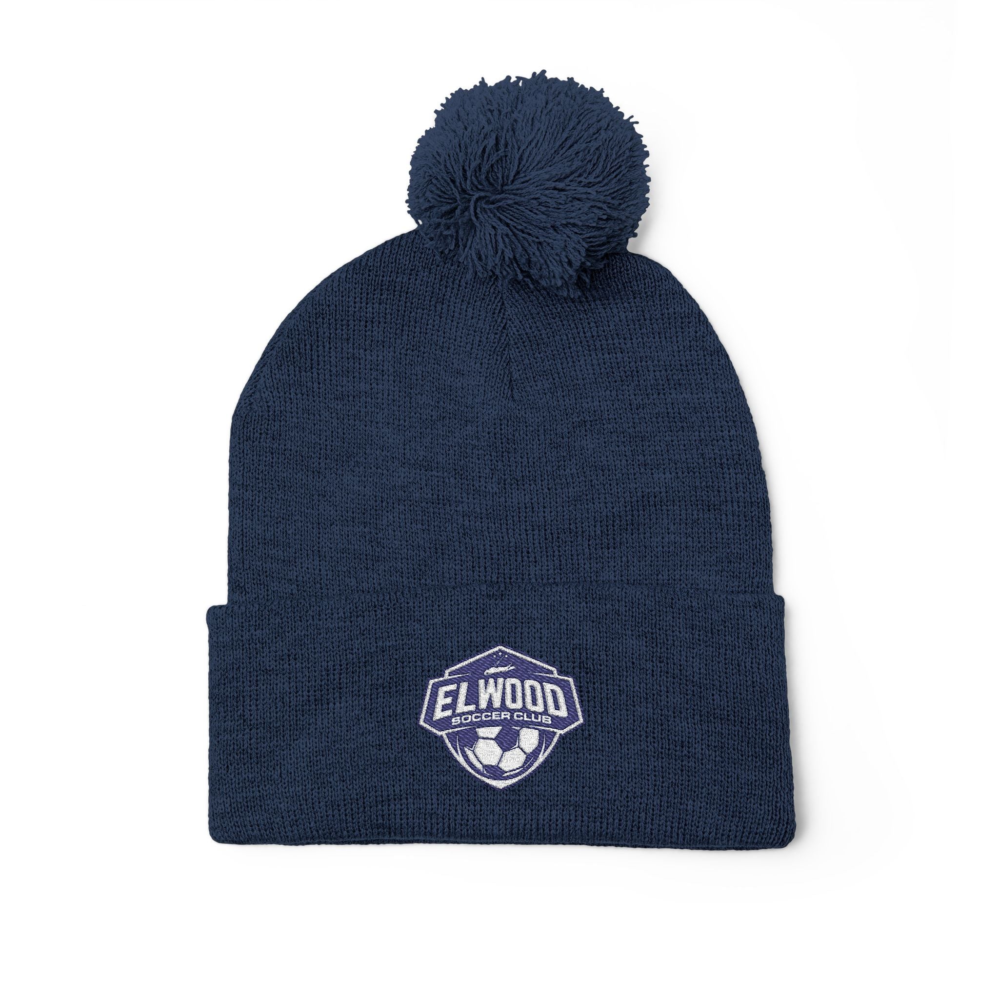 Elwood Soccer Pom-Pom Embroidered Hat – For Cold Games & Bold Fans